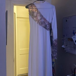 White long dress, one sleeve